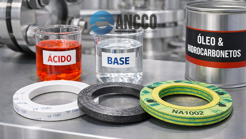 Vedação industrial aplicada a fluidos químicos